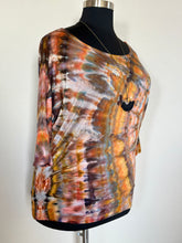 Load image into Gallery viewer, Custom 3/4 Sleeve Dolman Top in ‘Pheasant Feathers’ for Heather