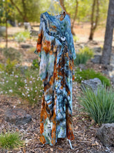 Load image into Gallery viewer, Women’s One Size (fits S-XL best) 100% Rayon Ibiza Geode Caftan in ‘Boulder Turquoise’