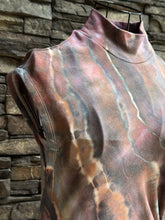 Load image into Gallery viewer, Women’s Small Geode Mockneck Bodycon Maxi Dress with Side Ruching in ‘Smoke & Roses’