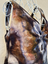 Load image into Gallery viewer, Women’s XL Geode Rayon Linen Wide Leg Strappy Jumpsuit with Pockets in ‘Turkey Tail Mushroom Variation #2’