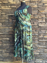 Load image into Gallery viewer, Women’s Large/XL Geode Ballet Midi Square Neck Dress with Pockets in ‘Moss Agate’