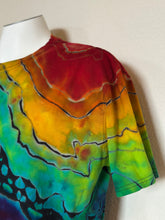 Load image into Gallery viewer, Custom Reverse Geode Swing Dress and Matching Men’s T-Shirt in ‘Electric Rainbow’ for Aunt Donna❤️🌈