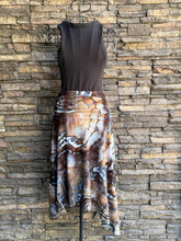Load image into Gallery viewer, Women’s Medium Geode Asymmetrical Draped Midi Skirt in ‘Smoky Jasper’