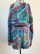 Load image into Gallery viewer, Women’s XL (fits closer to a large) Geode Sun Tarot Slouchy Pullover and Shorts Lounge Set in ‘Cosmic’