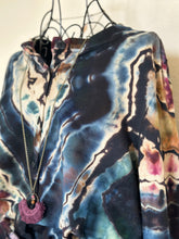 Load image into Gallery viewer, Women’s Medium Reverse Geode Terry Long Sleeved Jumpsuit in ‘Pinot Sage & Teal’