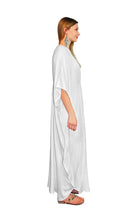 Load image into Gallery viewer, Women’s One Size Plus Geode 100% Rayon Ibiza Caftan in ‘Boulder Turquoise’