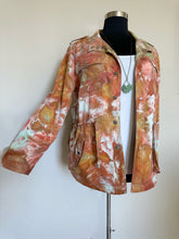 Load image into Gallery viewer, Women’s XL Upcycled Loft 100% Lyocell Cargo Jacket in ‘Lichen & Rust’