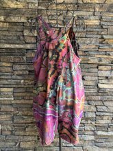 Load image into Gallery viewer, Women’s Large Reverse Geode Harem Shorts Romper Jumpsuit with Back Pocket in ‘Bird Song’