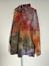 Load image into Gallery viewer, Women’s Large (can fit an XL too) Oversized Geode Corduroy Long Sleeve Button Up Shirt with Pockets in ‘Rustic Rainbow’