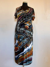 Load image into Gallery viewer, Custom Geode ‘Turkey Tail Mushroom’ Kimono and Reverse Geode Maxi Dress for Pamela