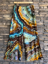 Load image into Gallery viewer, Women’s Medium/Large Reverse Geode 100% Rayon Slit Leg Palazzo Pants in ‘Desert Springs’