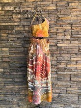 Load image into Gallery viewer, Women’s XS Geode Tie-Waist Midi Skirt & Cropped Bralette Tank Top Set in ‘Rustic Rainbow’