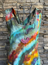 Load image into Gallery viewer, Custom Geode Pact Fit & Flare Cross Back Maxi Dress in ‘Labradorite’ for Shannon