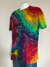 Load image into Gallery viewer, Custom Reverse Geode Swing Dress and Matching Men’s T-Shirt in ‘Electric Rainbow’ for Aunt Donna❤️🌈