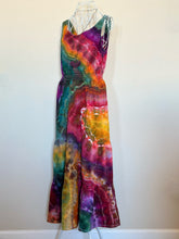 Load image into Gallery viewer, Women’s Medium Geode Cotton Elastic Waist Maxi Dress with Pockets in ‘Rainbow Sunset’