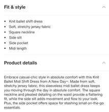 Load image into Gallery viewer, Women’s Large/XL Geode Ballet Midi Square Neck Dress with Pockets in ‘Moss Agate’