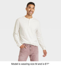 Load image into Gallery viewer, Men’s XL Geode Long Sleeved Henley in ‘Emerald Forest’