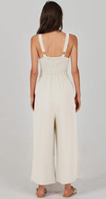 Load image into Gallery viewer, Women’s Medium Linen/Rayon V-Neck Strappy Jumpsuit with Pockets in ‘Shiitake Twist’