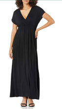Load image into Gallery viewer, Women’s Large Reverse Geode Surplice Maxi Dress in ‘Malachite’