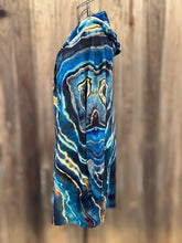 Load image into Gallery viewer, Custom Reverse Geode Surplice Maxi Dress, Reverse Geode Hooded Cardigan and Reverse Geode Bell Sleeve Kimono for Cassie