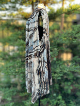 Load image into Gallery viewer, Custom Geode Sleeveless Cardigan in ‘Black and Tan’ for Susan