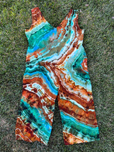 Load image into Gallery viewer, Women’s Large Geode Cropped Jumpsuit with Pockets in ‘Moorea Dreams’