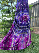 Load image into Gallery viewer, Custom Blue Rayon Dress, Reverse Geode Maxi Dress & Reverse Geode Mini Skirt for Jessica