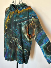 Load image into Gallery viewer, Custom Reverse Geode Lightweight Zip Up Hoodie in ‘Labradorite’ for Nix