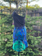 Load image into Gallery viewer, Custom Blue Rayon Dress, Reverse Geode Maxi Dress & Reverse Geode Mini Skirt for Jessica