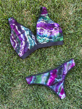Load image into Gallery viewer, Custom Geode Cut-out Jumpsuit and 2 Geode Bralette and Thong Sets for Meaghan