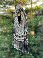 Load image into Gallery viewer, Custom Geode Sleeveless Cardigan in ‘Black and Tan’ for Susan