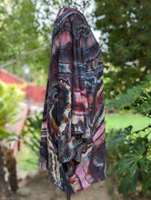 Load image into Gallery viewer, Custom Reverse Geode Surplice Maxi Dress, Reverse Geode Hooded Cardigan and Reverse Geode Bell Sleeve Kimono for Cassie