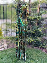 Load image into Gallery viewer, Custom Reverse Geode Surplice Maxi Dress, Reverse Geode Hooded Cardigan and Reverse Geode Bell Sleeve Kimono for Cassie