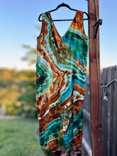 Load image into Gallery viewer, Women’s Large Geode Cropped Jumpsuit with Pockets in ‘Moorea Dreams’