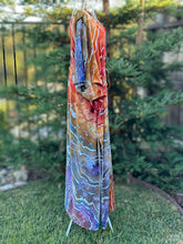 Load image into Gallery viewer, Custom Geode Tie Front Caftan in ‘Rustic Rainbow’ for Amanda