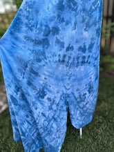 Load image into Gallery viewer, Custom Blue Rayon Dress, Reverse Geode Maxi Dress & Reverse Geode Mini Skirt for Jessica