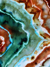 Load image into Gallery viewer, Women’s Large Geode Cropped Jumpsuit with Pockets in ‘Moorea Dreams’