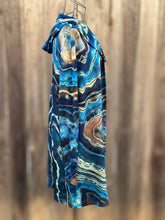 Load image into Gallery viewer, Custom Reverse Geode Surplice Maxi Dress, Reverse Geode Hooded Cardigan and Reverse Geode Bell Sleeve Kimono for Cassie