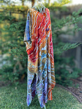 Load image into Gallery viewer, Custom Geode Tie Front Caftan in ‘Rustic Rainbow’ for Amanda