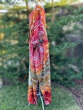 Load image into Gallery viewer, Custom Geode Tie Front Caftan in ‘Rustic Rainbow’ for Amanda