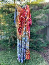 Load image into Gallery viewer, Custom Geode Tie Front Caftan in ‘Rustic Rainbow’ for Amanda