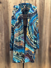 Load image into Gallery viewer, Custom Reverse Geode Surplice Maxi Dress, Reverse Geode Hooded Cardigan and Reverse Geode Bell Sleeve Kimono for Cassie