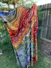Load image into Gallery viewer, Custom Geode Tie Front Caftan in ‘Rustic Rainbow’ for Amanda