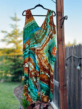 Load image into Gallery viewer, Women’s Large Geode Cropped Jumpsuit with Pockets in ‘Moorea Dreams’