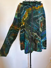 Load image into Gallery viewer, Custom Reverse Geode Lightweight Zip Up Hoodie in ‘Labradorite’ for Nix