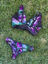 Load image into Gallery viewer, Custom Geode Cut-out Jumpsuit and 2 Geode Bralette and Thong Sets for Meaghan