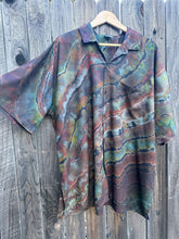 Load image into Gallery viewer, Custom Reverse Geode 100% Rayon Button Down Shirt in ‘Starling’ for Uncle Paul
