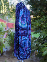 Load image into Gallery viewer, Custom Geode Bell Sleeve Kimono in Fluorite with Added Dark Blues for LeAnne