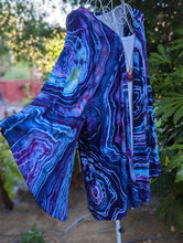 Load image into Gallery viewer, Custom Geode Bell Sleeve Kimono in Fluorite with Added Dark Blues for LeAnne