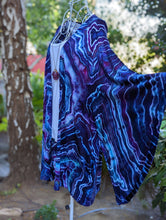 Load image into Gallery viewer, Custom Geode Bell Sleeve Kimono in Fluorite with Added Dark Blues for LeAnne